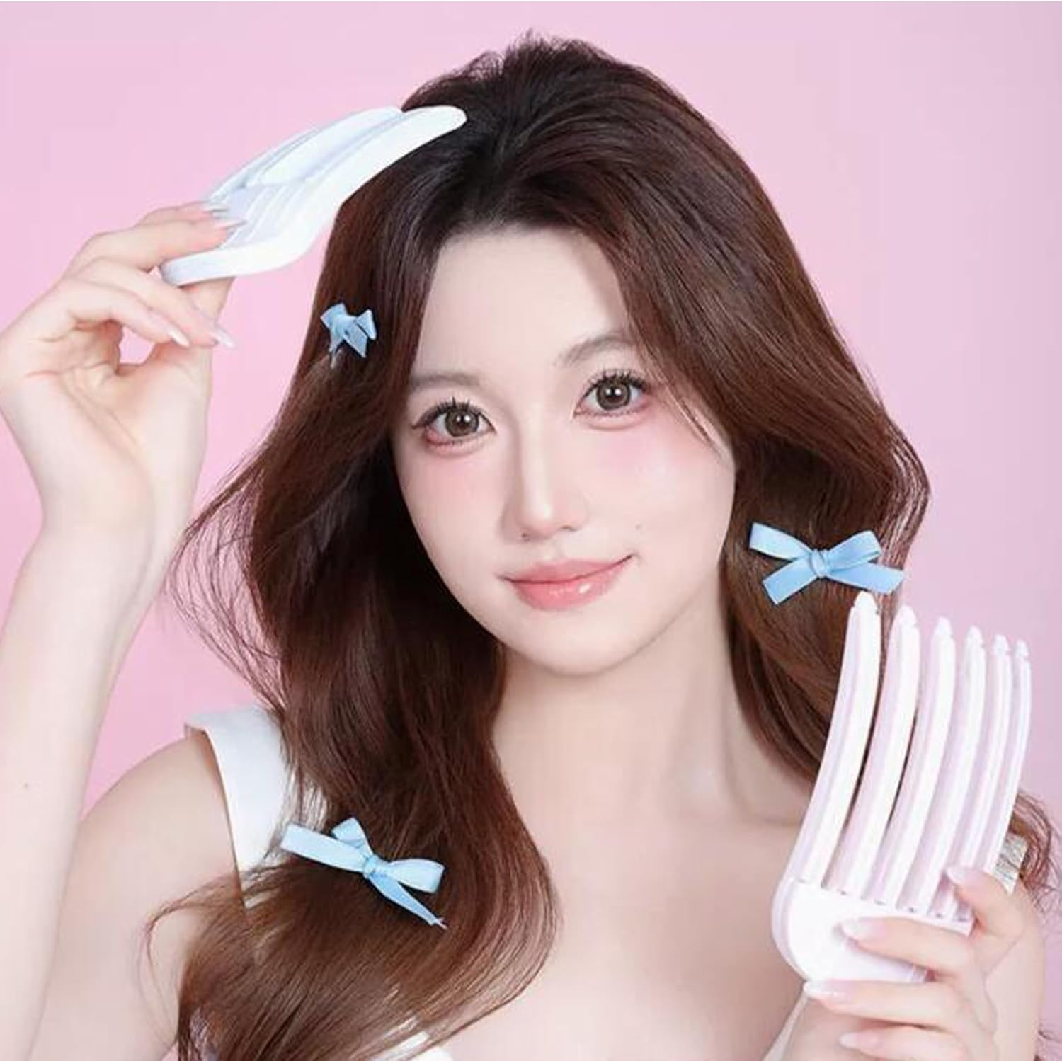 2 Pack Hair Comb for Fluffy Bangs Hair Styling Tools Volumizing Hair Root Lifting No-Trace Hair Root Lifting Clip on Bangs