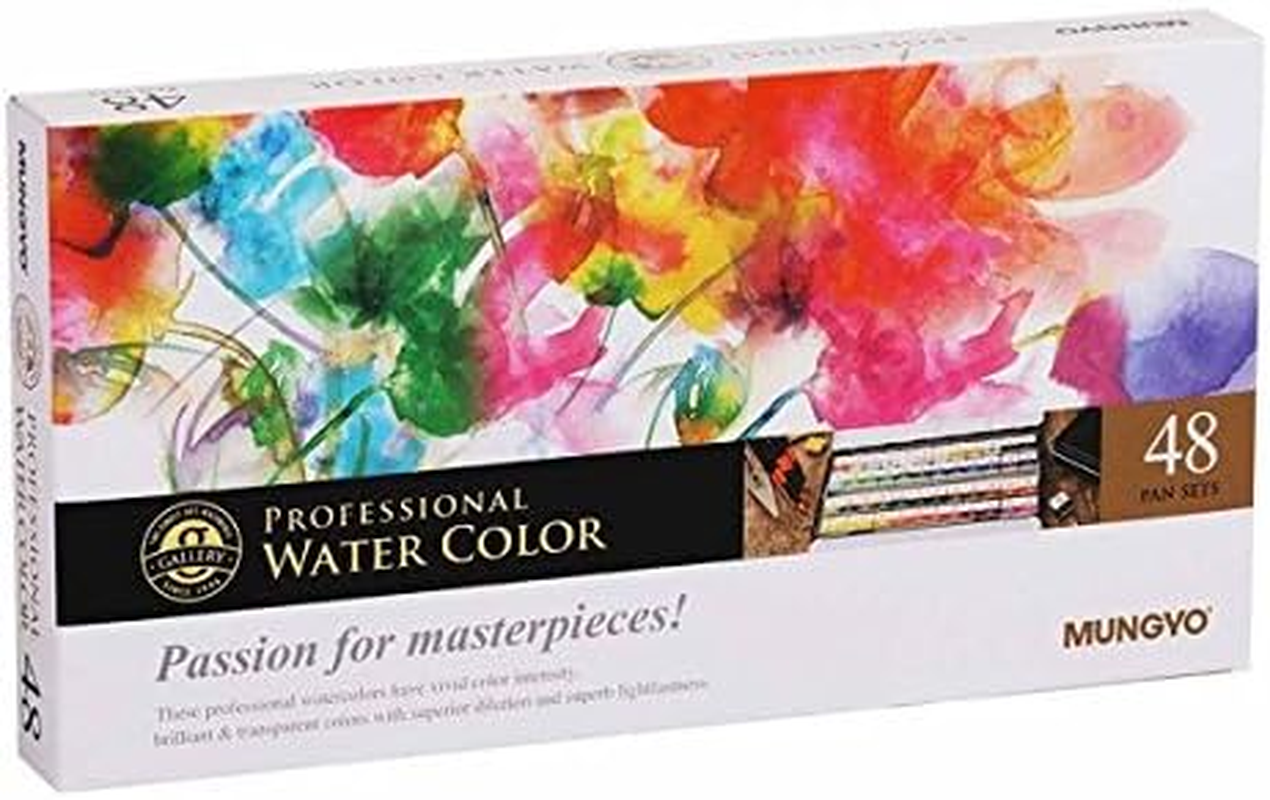 Sargent Art 32-6048 Artist Quality 48Ct Professional Watercolor Set, Tin Case, 48 Count (Pack of 1), Multi Color