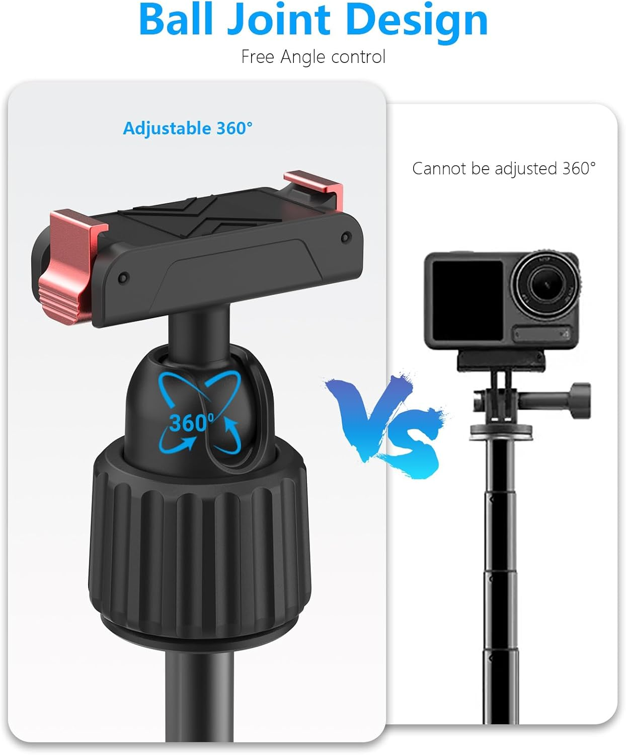 40Cm/15.75" Selfie Stick Tripod Stand for Osmo Nano Action 6 with Magnetic Quick Release Adapter, 360 Rotation Mini Extension Rod Extended Pole Handle Grip Monopod for DJI Nano Osmo 6 Accessories image number 4