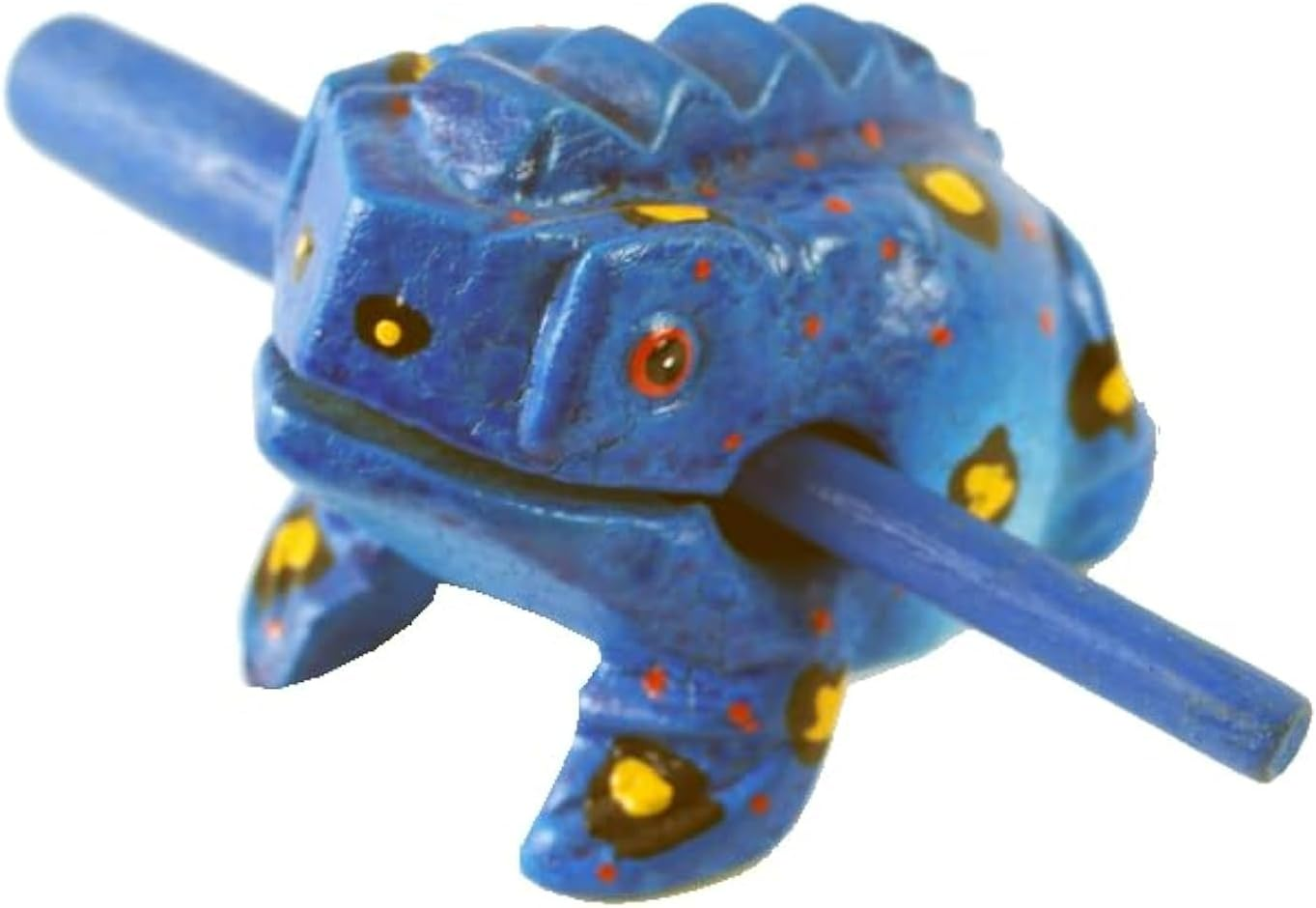 Frog Guiro 4 Inches Wood Block Musical Instrument Percussion Musical Instrument Perfect Size Natural Wood G&uuml;iro Frog (Rainbow)