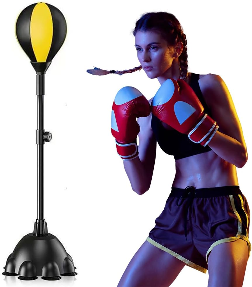 Tomvaes Adjustable Height Punching Target, Home Boxing Trainer, Silent Punching Ball with Suction Cup Base, for Home & Gym Use image number 6