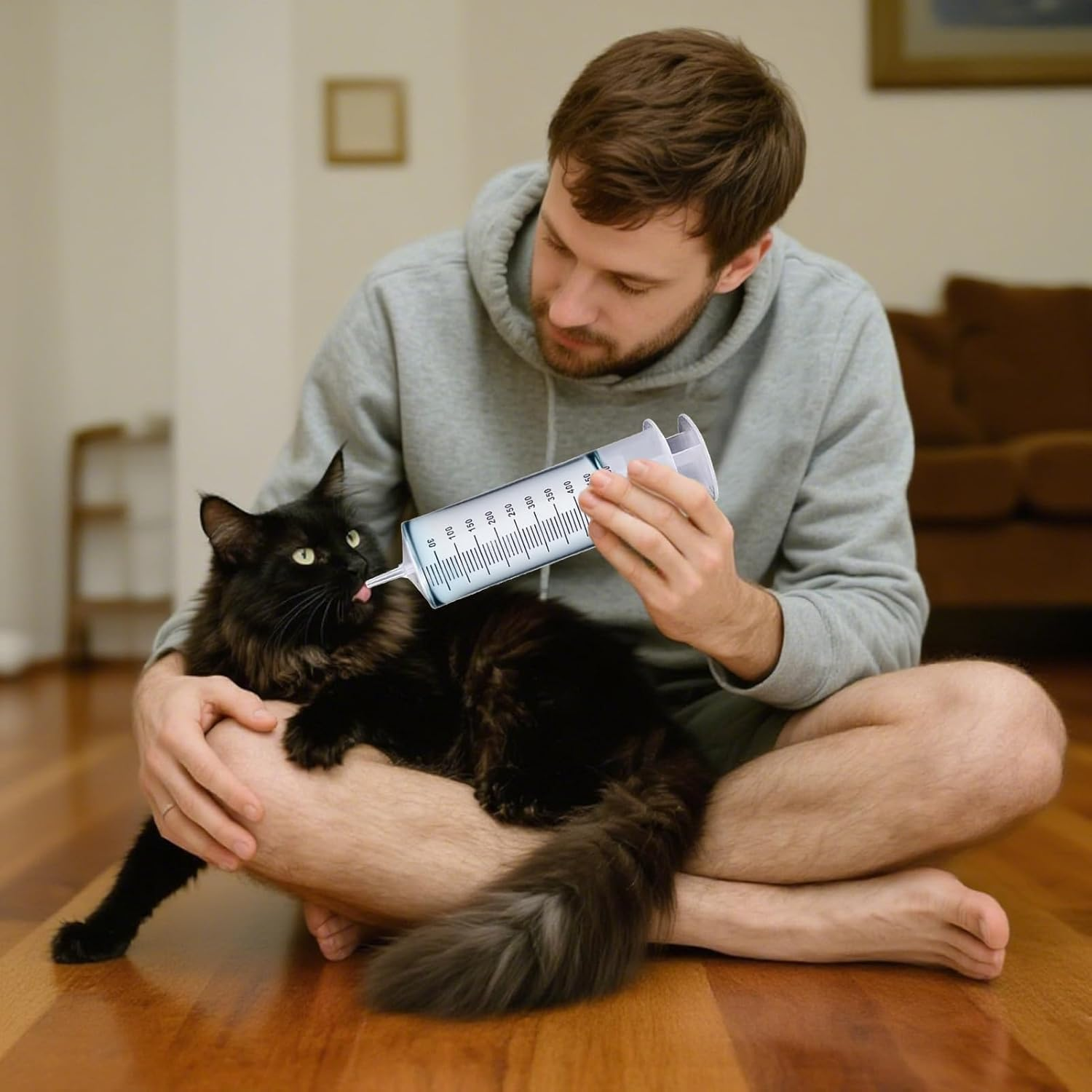 Big Syringe for Liquid,500Ml Large Garden Syringe | Irrigation Tools for Measurement Glue Ink Oil Refilling Plant Pet Care image number 2