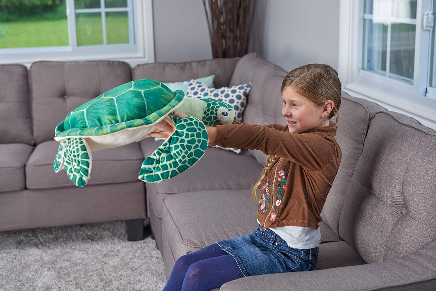 Wild Republic Sea Turtle Plush, Stuffed Animal, Plush Toy, Gifts for Kids, Living Ocean 23 Inches image number 2