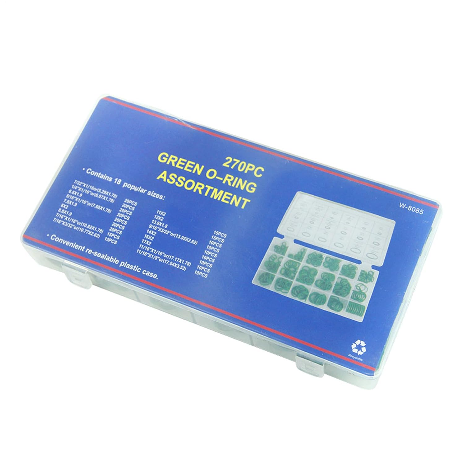 AC O Rings,270 Rubber Pieces AC Repair Kit - Compressor Seal for HVAC Vacuum Car Inverter Conditioner Engine Airbrush Home Users Business Users Professionals RV Manifold image number 5