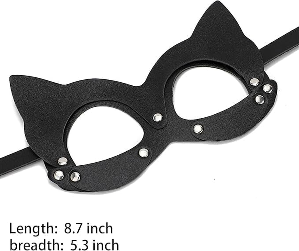 Women Half Face Cat Mask Costume Accessories Halloween Masquerade Props
