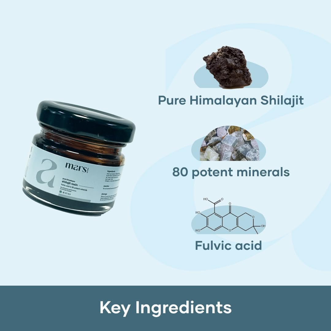 Mars by GHC Pure Himalyan Shilajit Resin (Pack of 2-40G) | High Fulvic Acid Content |Good Health Company image number 3