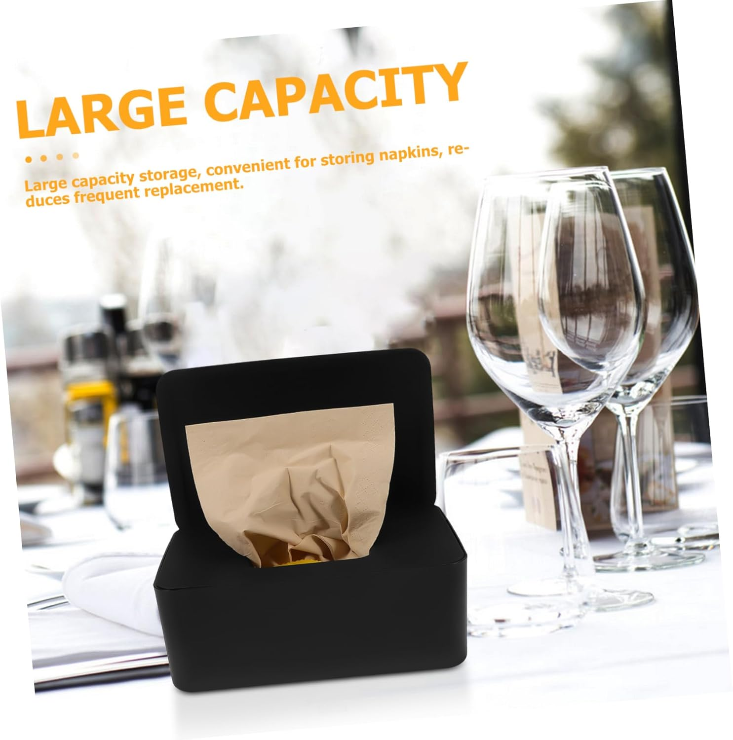 TIDTALEO Wet Wipes Storage Box Lid Plastic Refillable Tissue Dispenser Dryer Sheet Container for Home Office Car Use Wet Tissue Holder image number 4