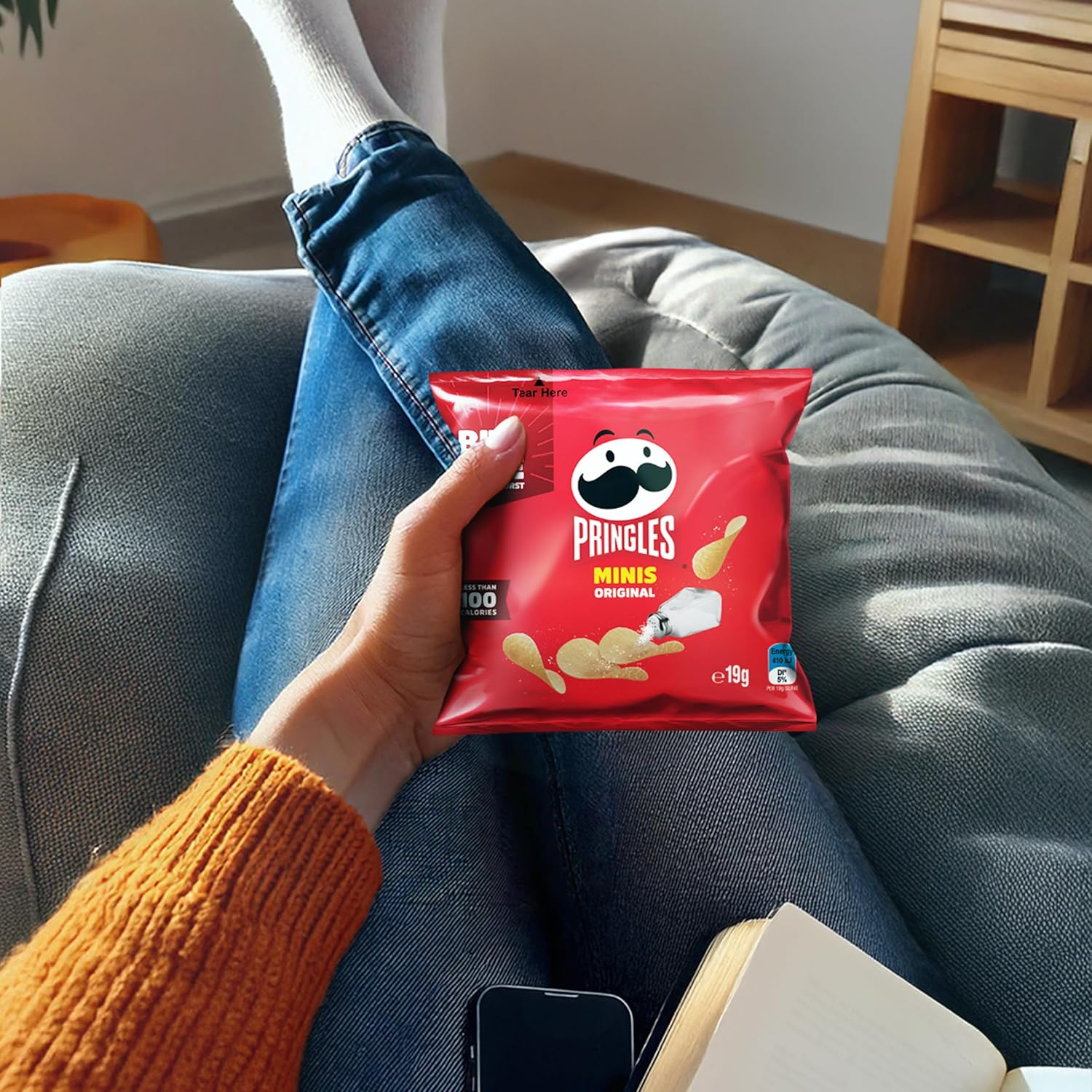 Pringles Minis Original Potato Chips Multipack, 5 Pack (5 X 19G) image number 1