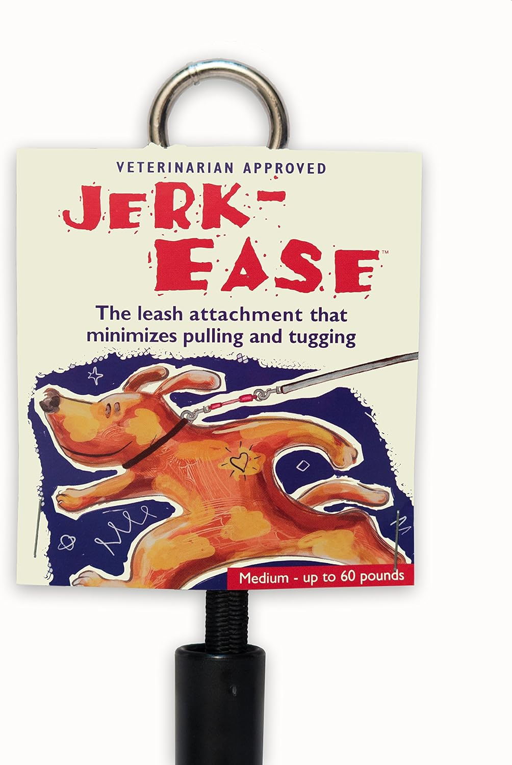 (Medium (Up to 27Kg), Black) - Jerk-Ease Bungee Dog Leash Extension - Patented Shock Absorber Protects You and Your Dog - Works with Any Leash & Collar (Or Harness) - a Must for Retractable Leashes - Click Size/Colour Below image number 7