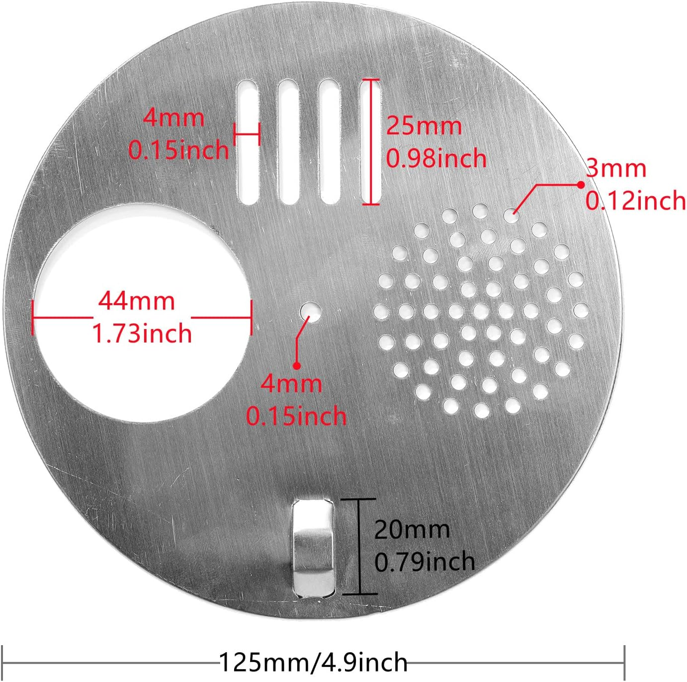 Ruimou 10Pcs Beehive Disc Gates Diameter:125Mm/4.9Inch Stainless Steel Large Size Doors for Hive to Adjust Entrance, Vent, Protect Bees image number 1