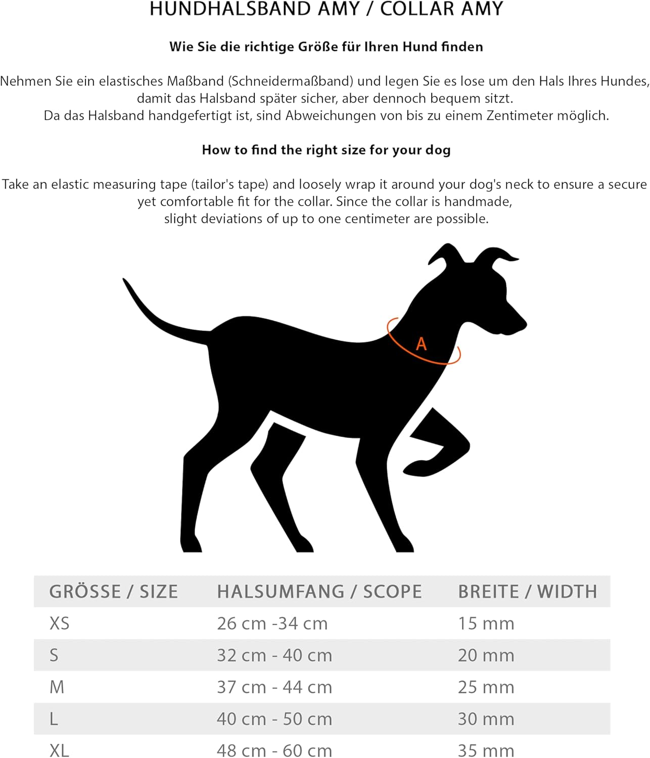 Jack & Russell Amy Premium Dog Collar - Genuine Leather Collar with Original J&R Stamp, Robust and Elegant (S, Brown/Beige) image number 2