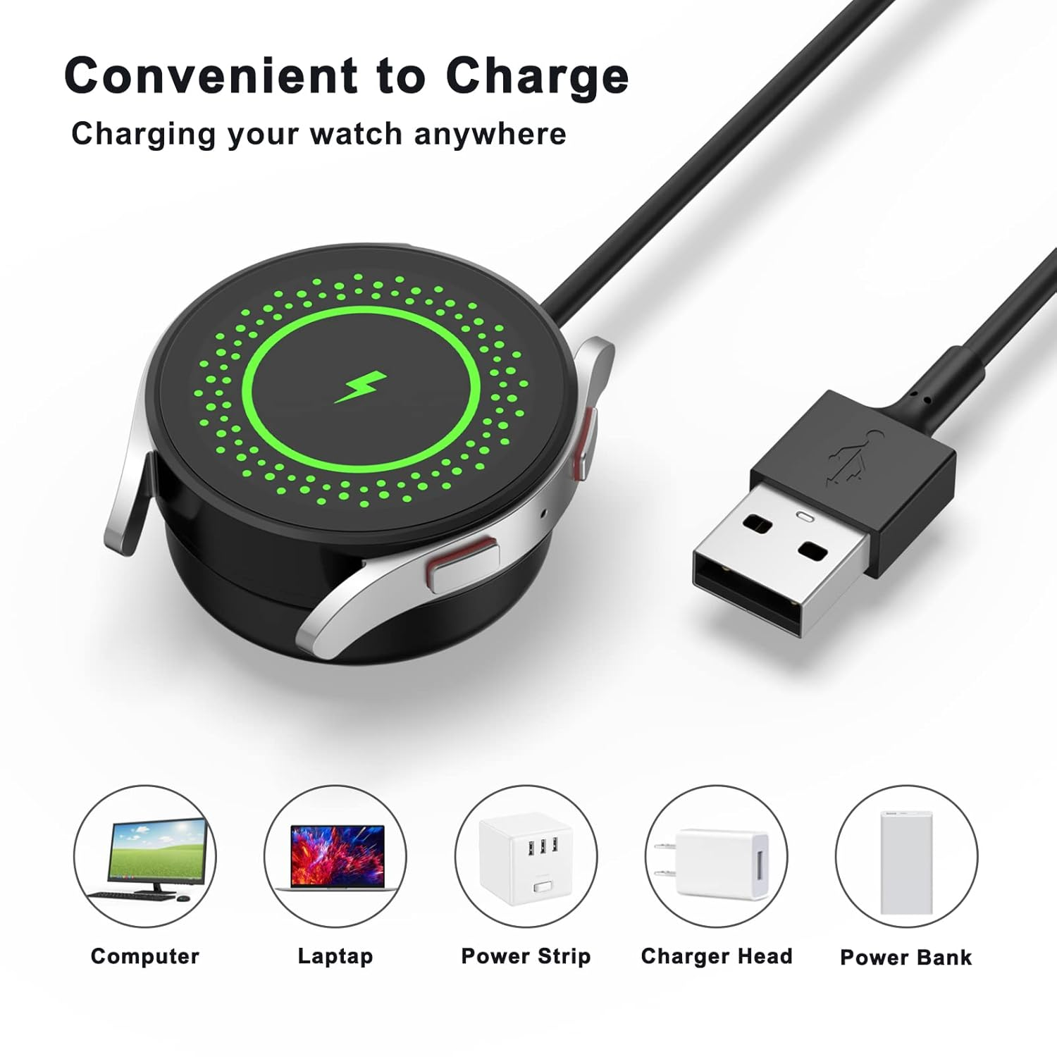50Cm/1.6Ft Fast USB Chargers for Samsung Galaxy Watch 7 Charger/Galaxy Watch 6 Charging Cable,Replacement USB Charging Cable for Samsunggalaxy 5/6/7 image number 6