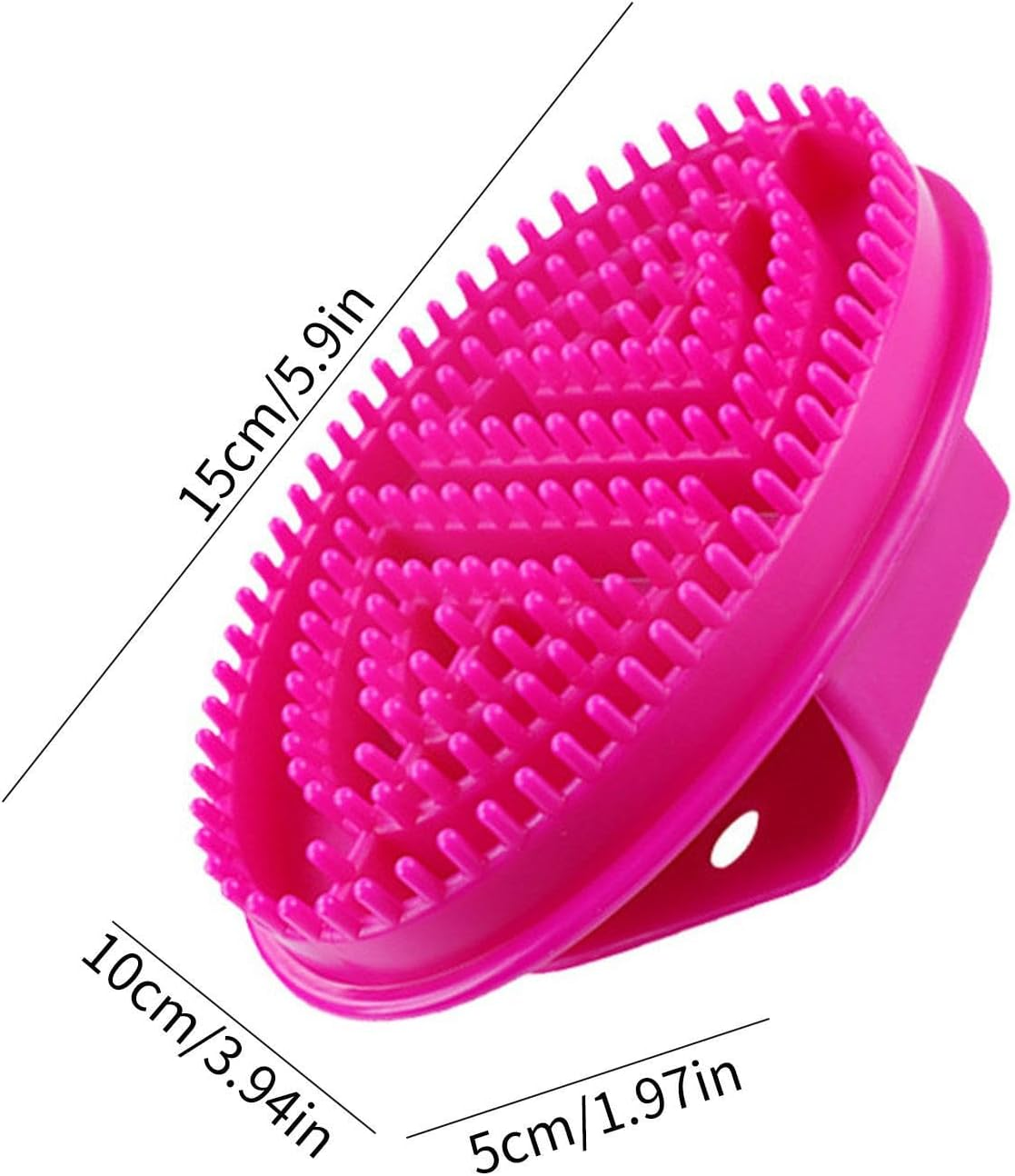 Silicone Body Brush | Meridian Pressure Brush | Gloves Anti-Cellulite Slimming Relaxing Massager | Dry Brushing Body Massage Brushs | Shia-Tsu Meridian, Five Elements Conditioning - Hot Pink image number 3