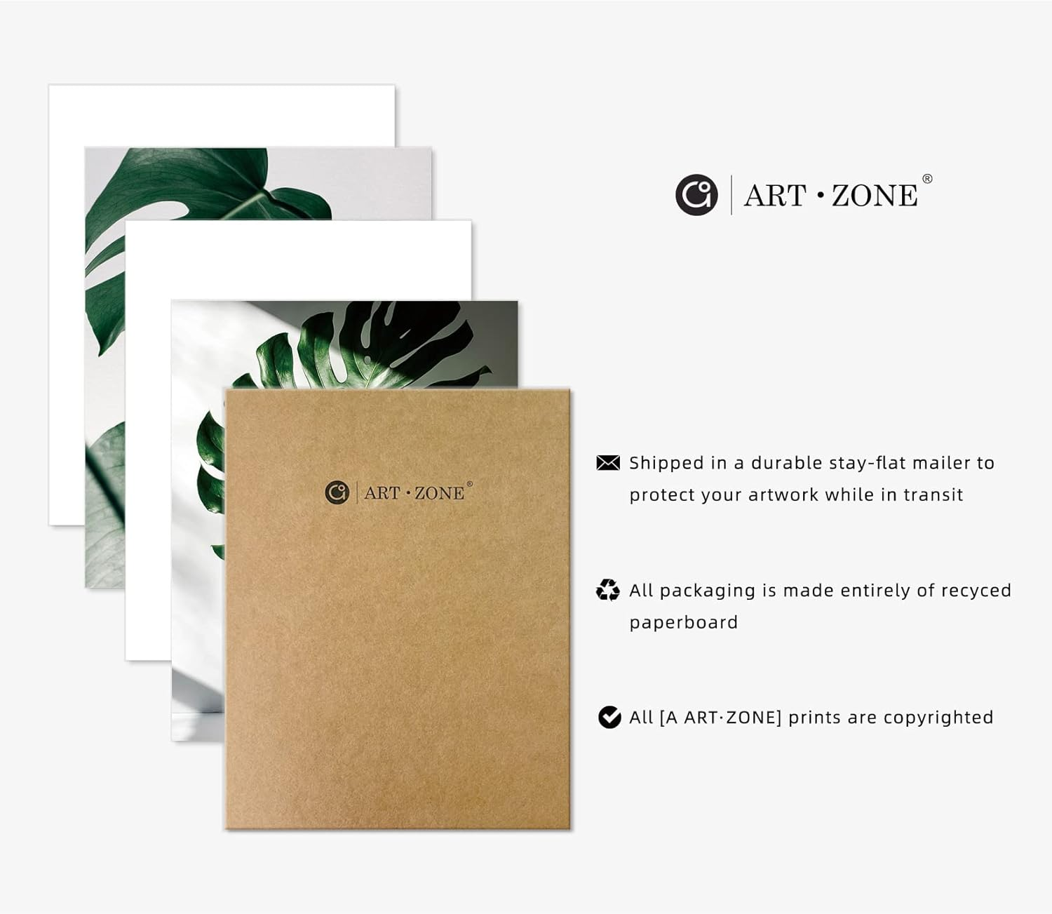 Plant Leaf Posters Botanical Prints Canvas Green Wall Art Paintings Boho Wall Decor Wall Art for Living Room Decor for Bedroom Aesthetic Poster Artwork(Set of 4Pcs)-Unframed-8"X10"Inch (Option 1) image number 2