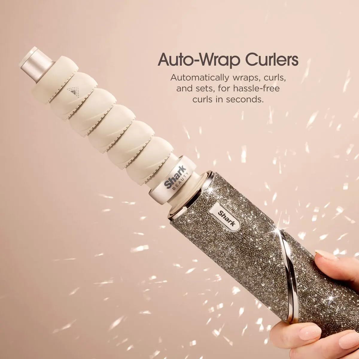 Shark Flexstyle Sparkle Limited Edition Gold Diamond 5-In-1 Hair Styler and Dryer with Curling Attachment, Paddle Brush, Oval Brush, Concentrator, Diffuser, Storage Box, No Heat Damage HD446JSEU image number 6