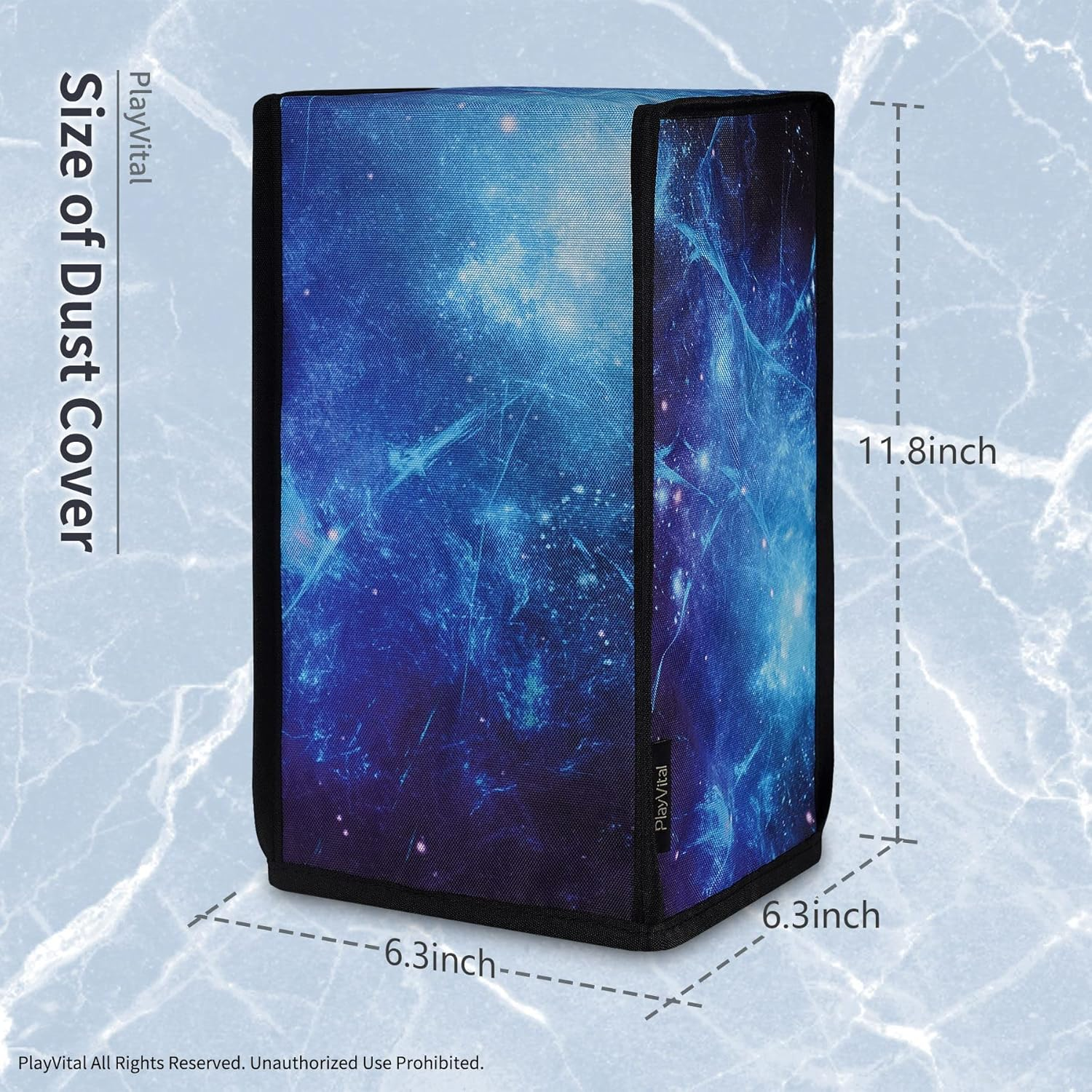 Playvital Nylon Dust Cover for Xbox Series X Console, Soft Neat Lining Dust Guard, anti Scratch Waterproof Cover Sleeve for Xbox Series X Console - Blue Nebula image number 6