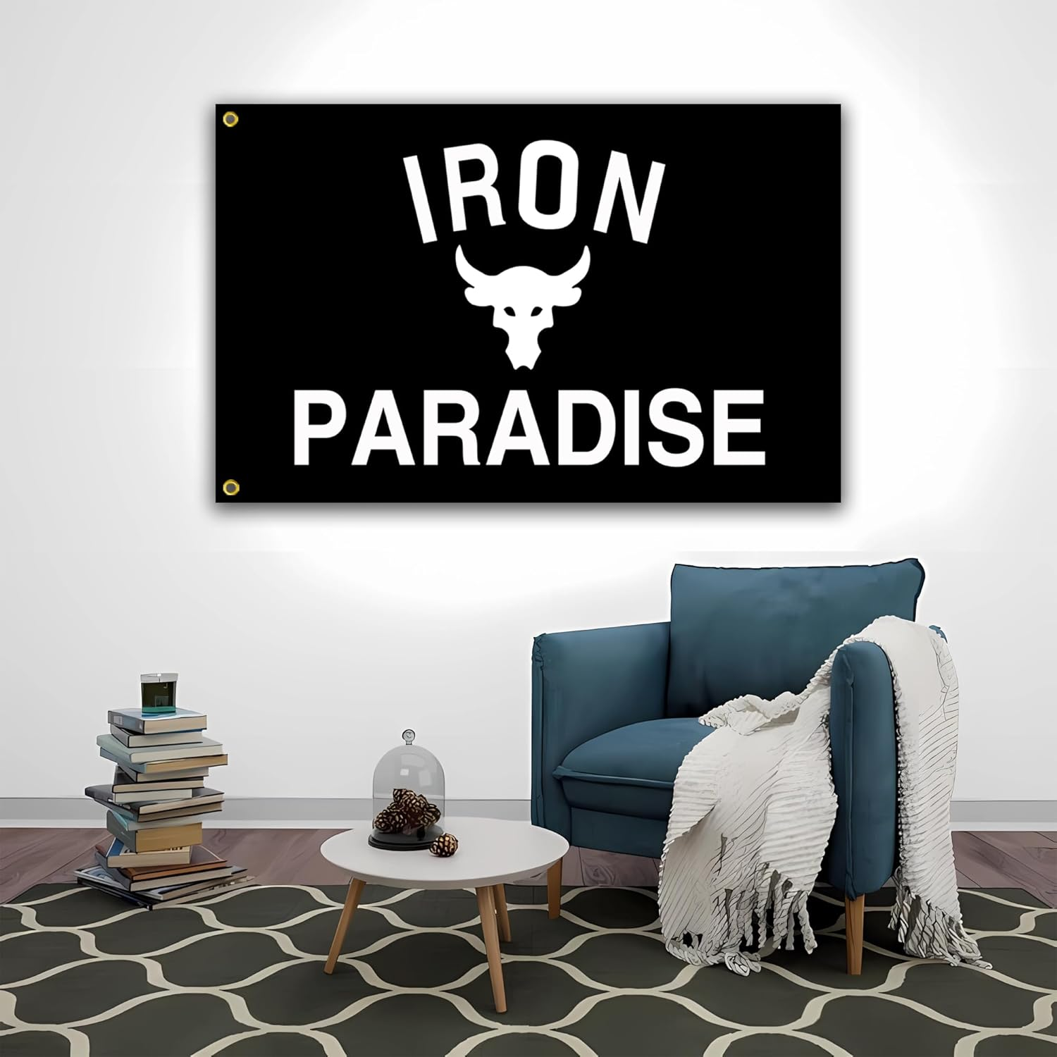 Iron Paradise Flag 3X5 Ft Motivational Flag Fitness Inspirational Flags for Room Guys Cool Flag for Home Gym Wall Decor College Dorm Man Cave Flag Banner image number 2