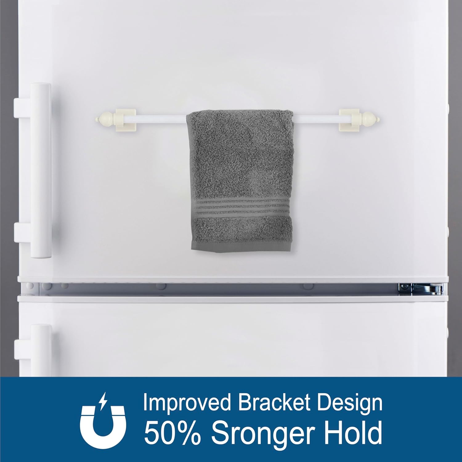 Kenney KN40345 Petite Sidelight Magnetic Rods, 8.75 to 15.75-Inch, White, Twin Pack image number 3