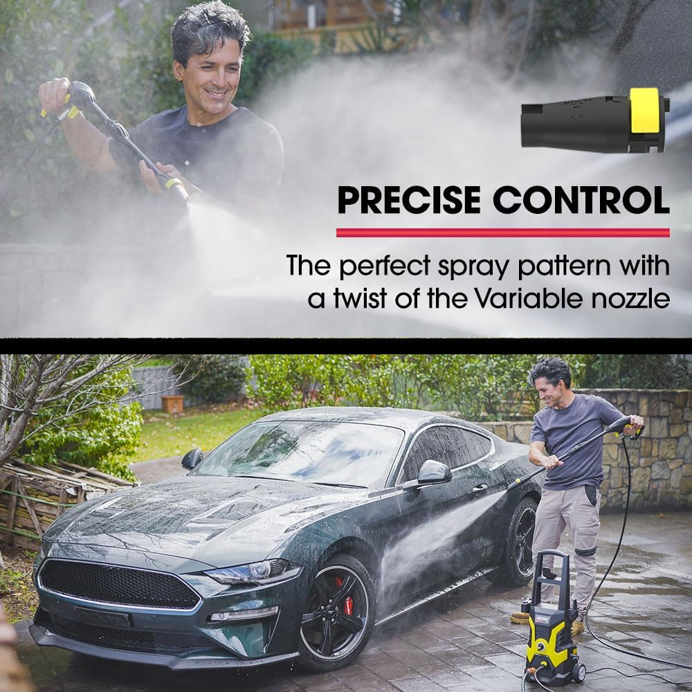 Jet-Usa RX530 Electric High Pressure Washer 3 Nozzles, Brush Head, Detergent Bottle image number 1