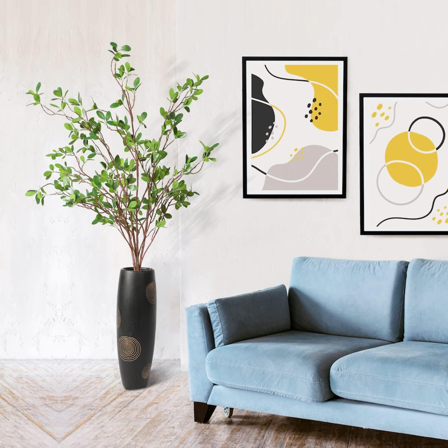 Melorca&Guilla Artificial Plants,6Pcs 43.3" Green Faux Branches for Vase,Artificial Plants for Shop Garden Office Home D&eacute;cor - 2, Green Bamboo image number 6