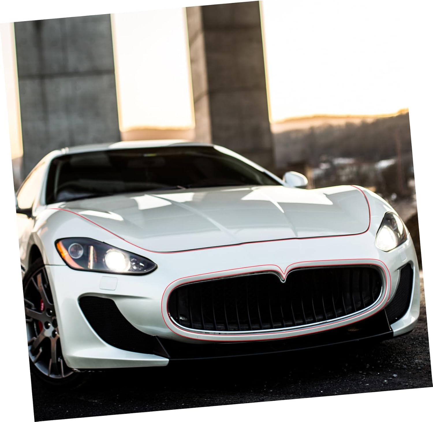 Car Decorative Strip Adhesive Tape 6Mm X 33M Red Polyester Auto Trim Electrical Insulation Tape for Automotive Molding and Painting Applications image number 1