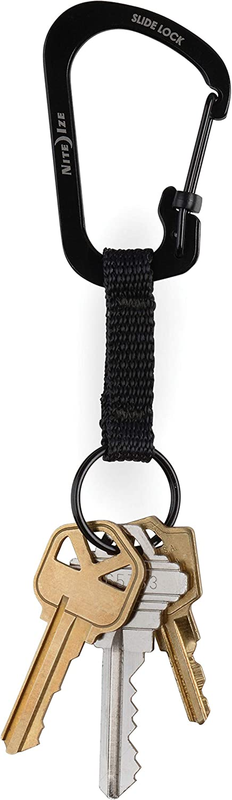 Nite IZE Slidelock Key Ring - Black image number 1