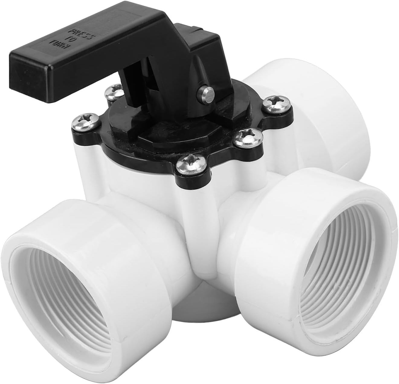 3 Way Pool Diverter Valve for Jandy 4715, 3 Port Valve Replacement with Female G1‑1/2In Female Thread, Shower Diverter for Swimming Pool Spa