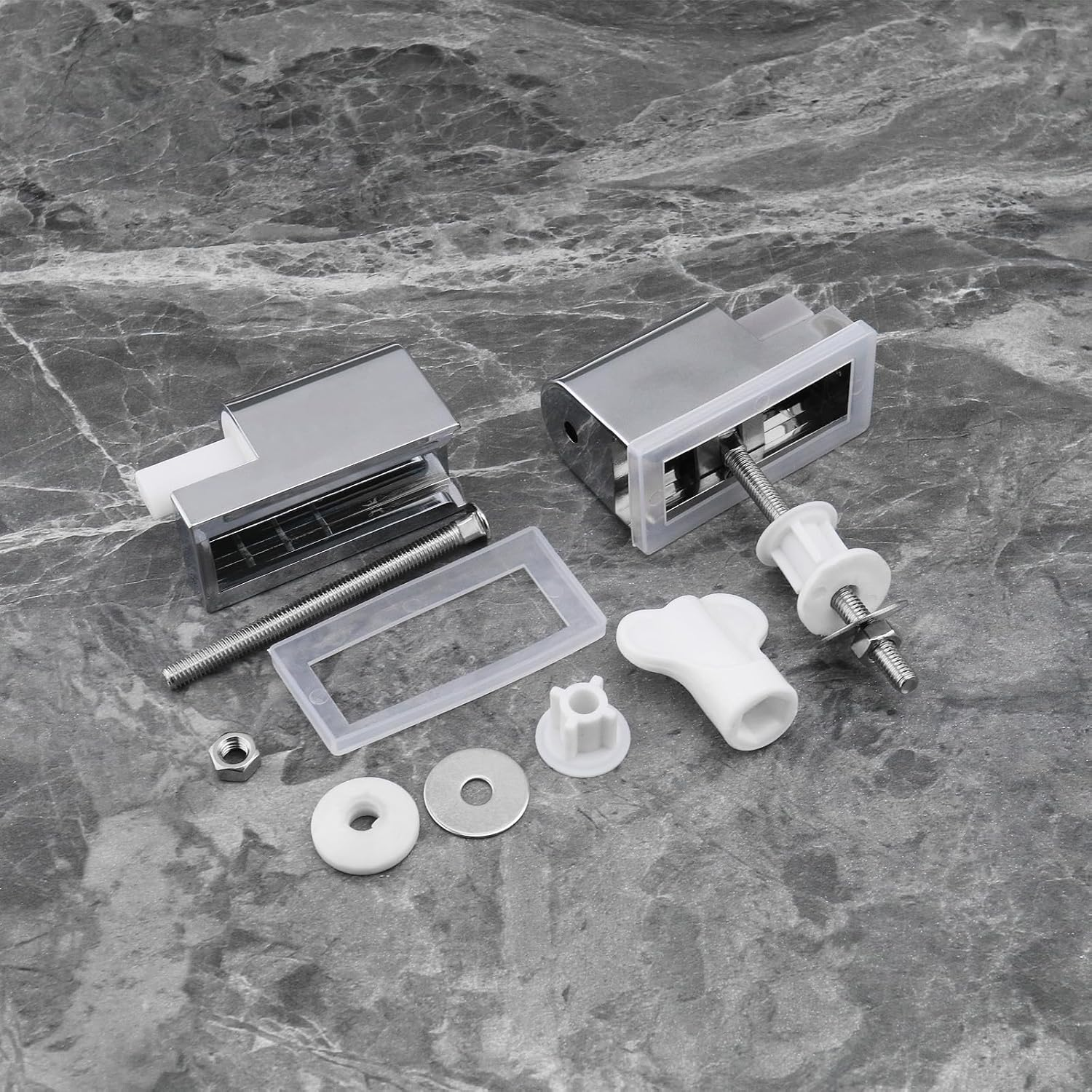 SING F LTD Toilet Seat Hinges Set - Left & Right Soft Close Fittings Accessories Compatible with Duro Soft-Close Mechanism image number 1