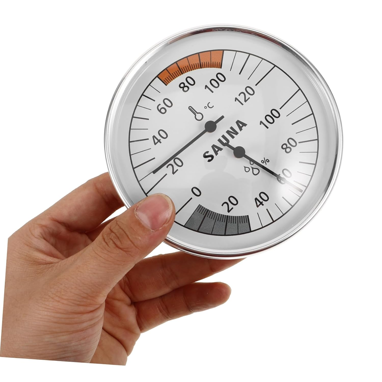 Outanaya Sauna Thermometer and Hygrometer Indoor Outdoor Temperature Humidity Gauge Multifunctional Display Suitable for Steam Rooms Nursery Garden Use image number 6