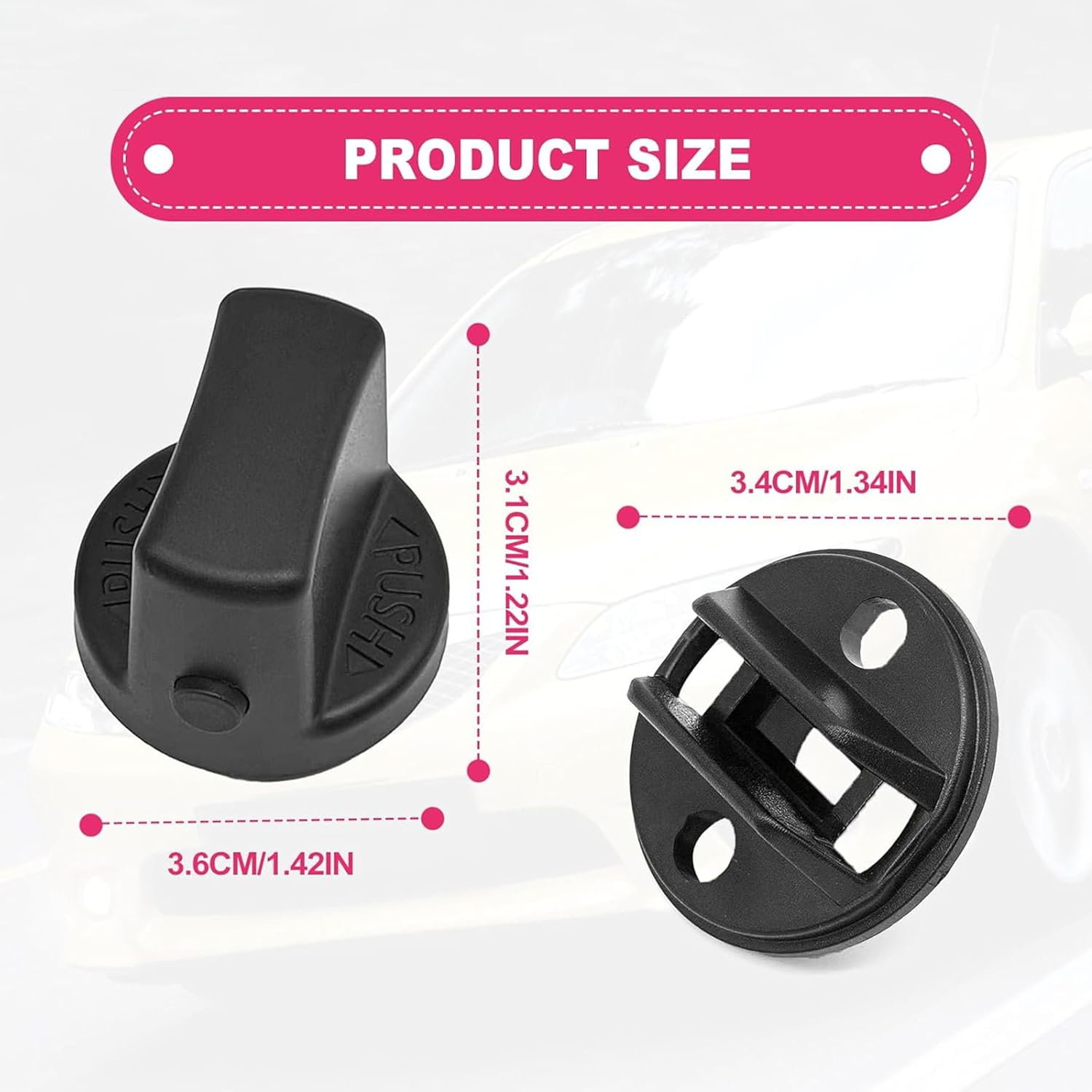 Ignition Key Knob Push Turn Switch,Lgnition Key Knob Push Turn Switch & Insert Set Compatible with Mitsubishi Lancer 2008-2017 Outlander 2007-2013 4408A167 4408A031-Keyless Start Ignition Button image number 4