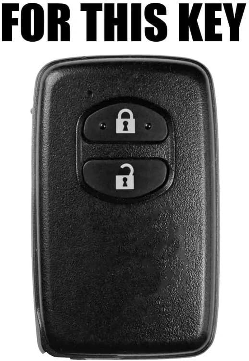 QONXIX 2 Buttons Silicone Car Key Case Cover Keyless Remote Fob, for Toyota, for Aqua RAV4, for Land Cruiser, for Camry, for Prado, for Corolla, for Prius 2013 2014 Key Cover image number 3