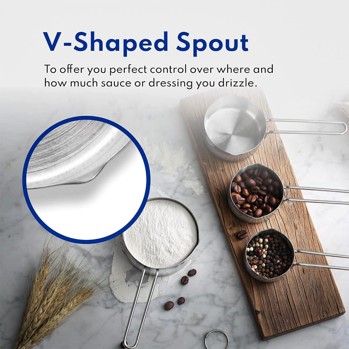 9 Piece Stainless Steel Measuring Cups, Measuring Spoons Set image number 2