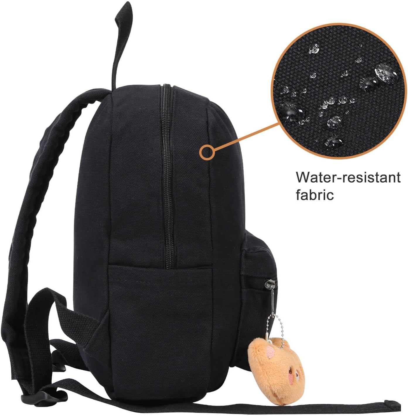 Phaoullzon Girls Mini Backpack Purse for Teens Kids Small Canvas Backpacks with Bear Pendant image number 2