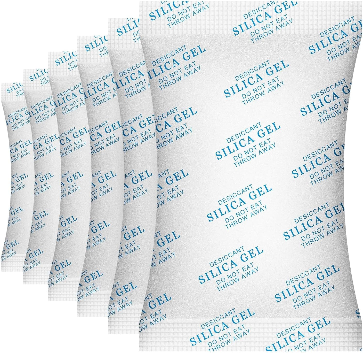 Durimoiy 10 Gram [30 Packets] Premium Pure Silica Gel Packets Desiccant Dehumidifiers, Silica Gel Packs - Rechargeable (Food Safe) Moisture Absorbers, Desiccant Packets image number 2