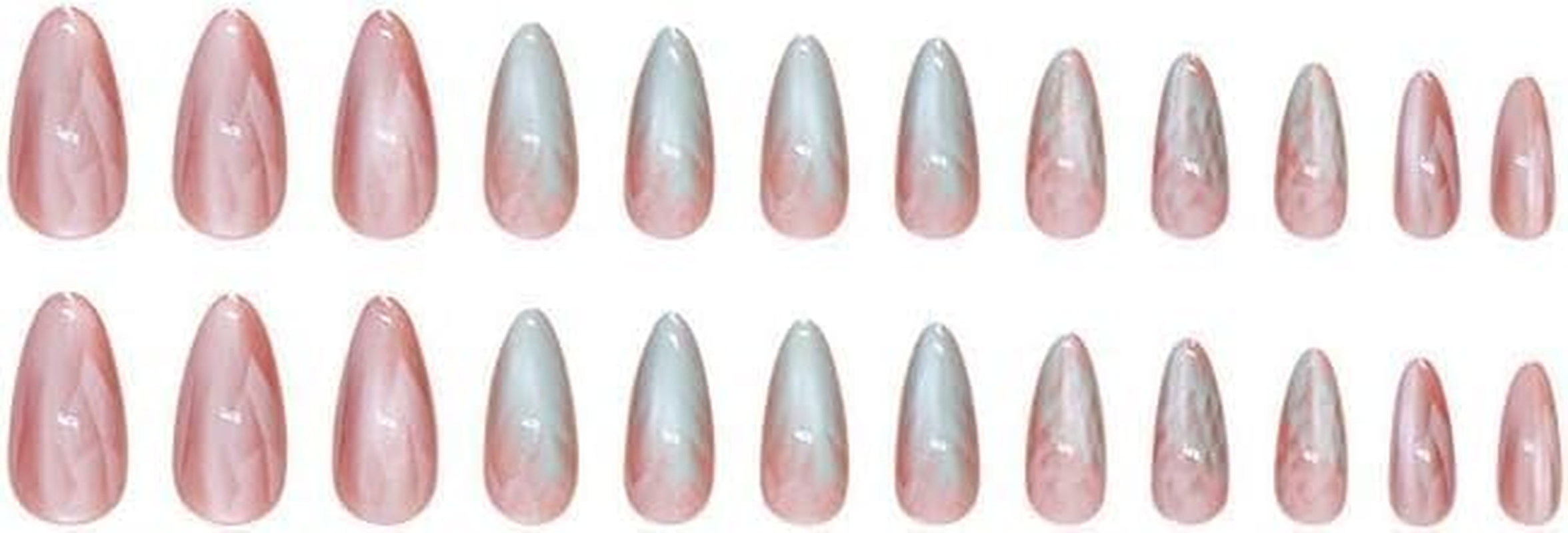 LYMCY Press on Nails, Gradient Cat Eye Nail, Artificial Nails for Women and Girls -24 Pcs image number 1