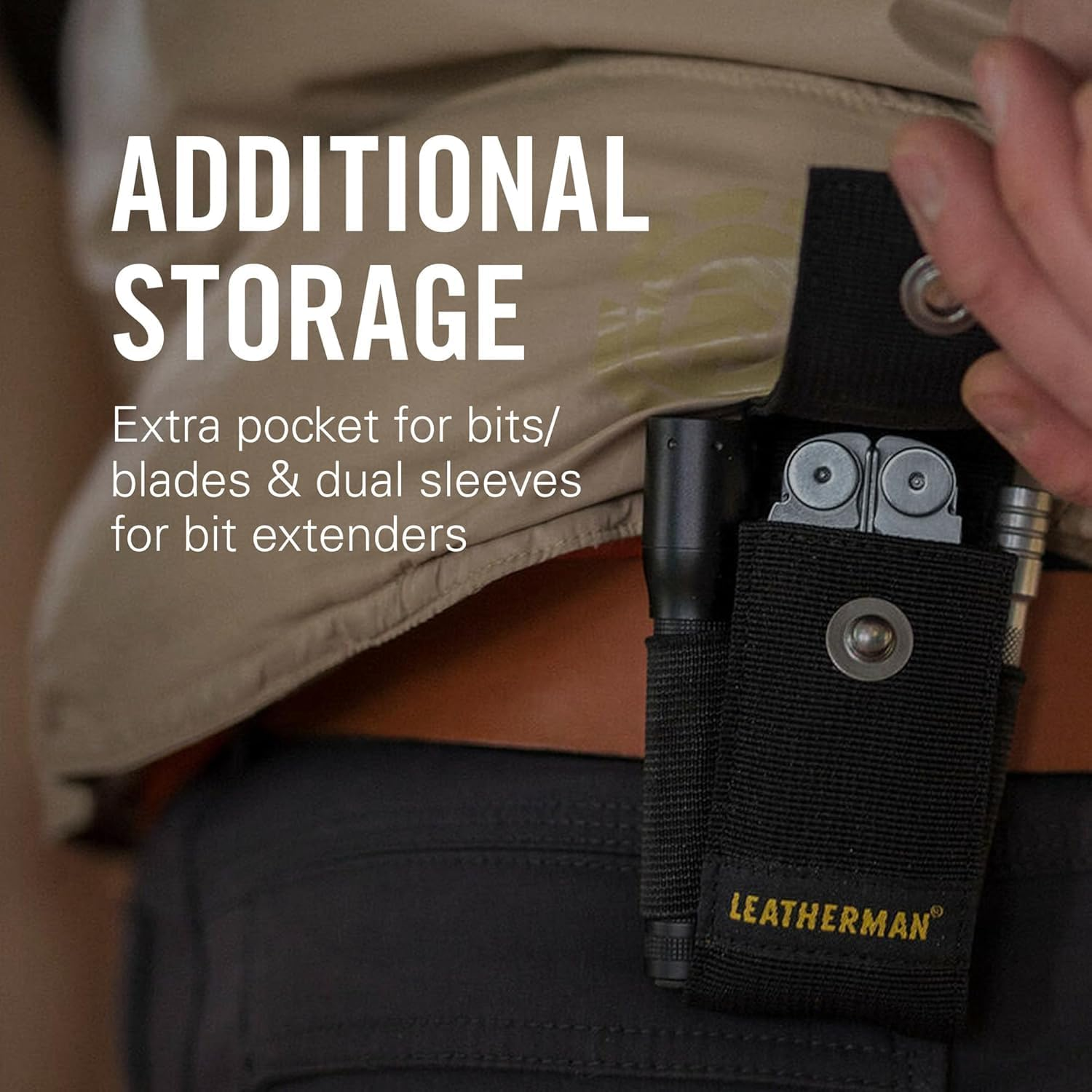 Leatherman Nylon Button Sheath - Durable Black Multitool Sheath with Secure Snap Closure - Black - Ideal for Protecting & Carrying Leatherman Multitools image number 3