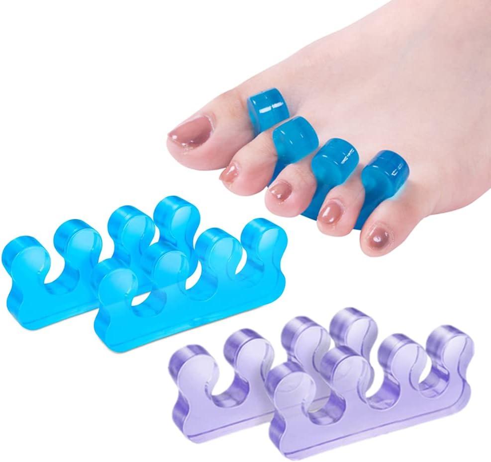 Zaxsota Toe Separators for Bunion Relief & Nail Polish Application - Orthopedic Gel Toenail Dividers, Pedicure Toe Spacers for Toenail Separation & Polishing