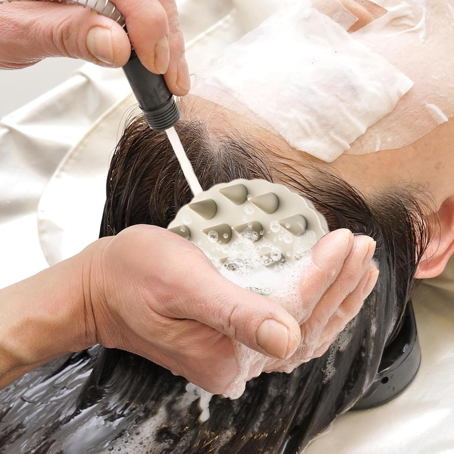 Scalp Scrubber - Silicone Hair Scrubber - Shell Shaped Massage Comb, Comfortable Shower Hair Brush, Hair Scalp Scrubber, Hair Care Tools for Women Men Kids image number 1