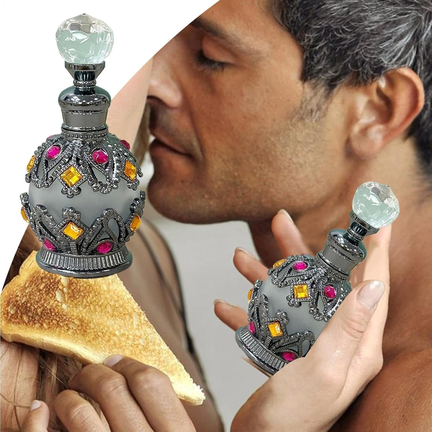 Refillable Empty Bottles - Fine Mist Atomizer Bottles with Jewelry, Luxurious Decorative Storage for Women | Small Spray Bottles, Elegant Atomizer for Women image number 3