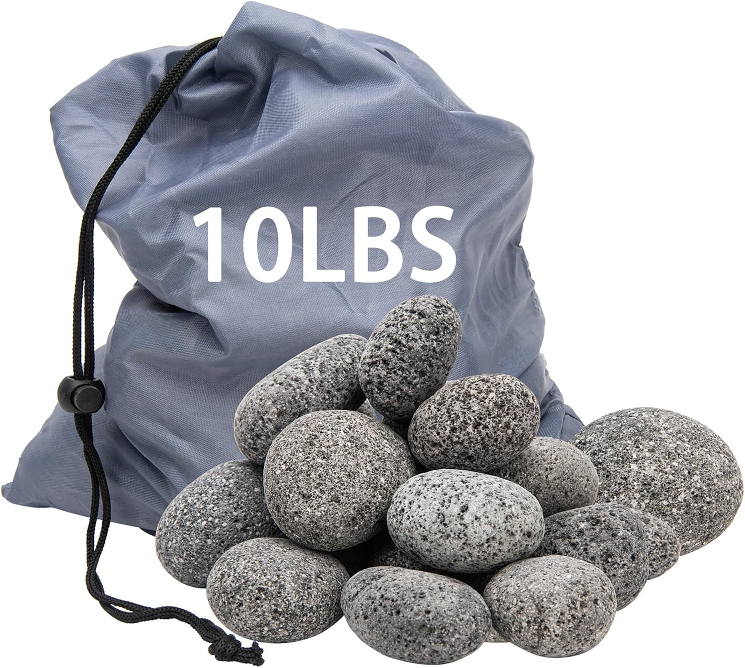 10-Pound Lava Rocks for Fire Pit,2"-3" Natural Lava Stones, Black Lava Rocks for Fire Pit and Fireplace image number 6