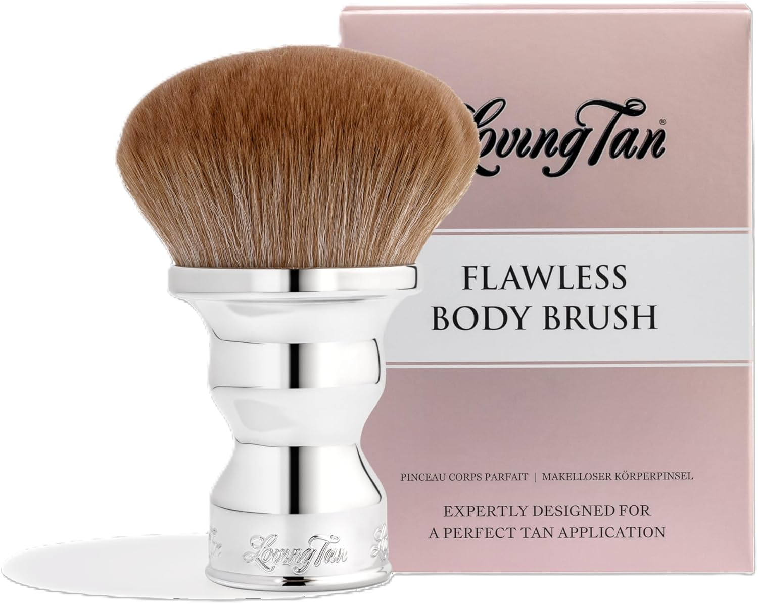 Loving Tan Flawless Self Tanning Brush - Streak Free, Premium Bristles, Free-Standing, Vegan and Cruelty Free (Flawless Face Tan Brush)