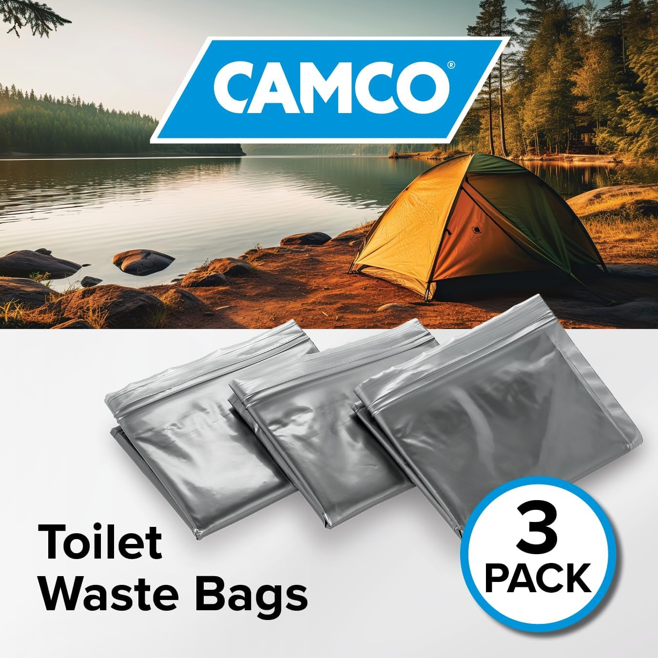 Camco Toilet Waste Bags - Durable Double Bag Design Is Leak-Proof - Inner Bag Gels Any Liquid - Great for Camping, Hiking and Hunting and More - 3 Pack (41547) image number 6