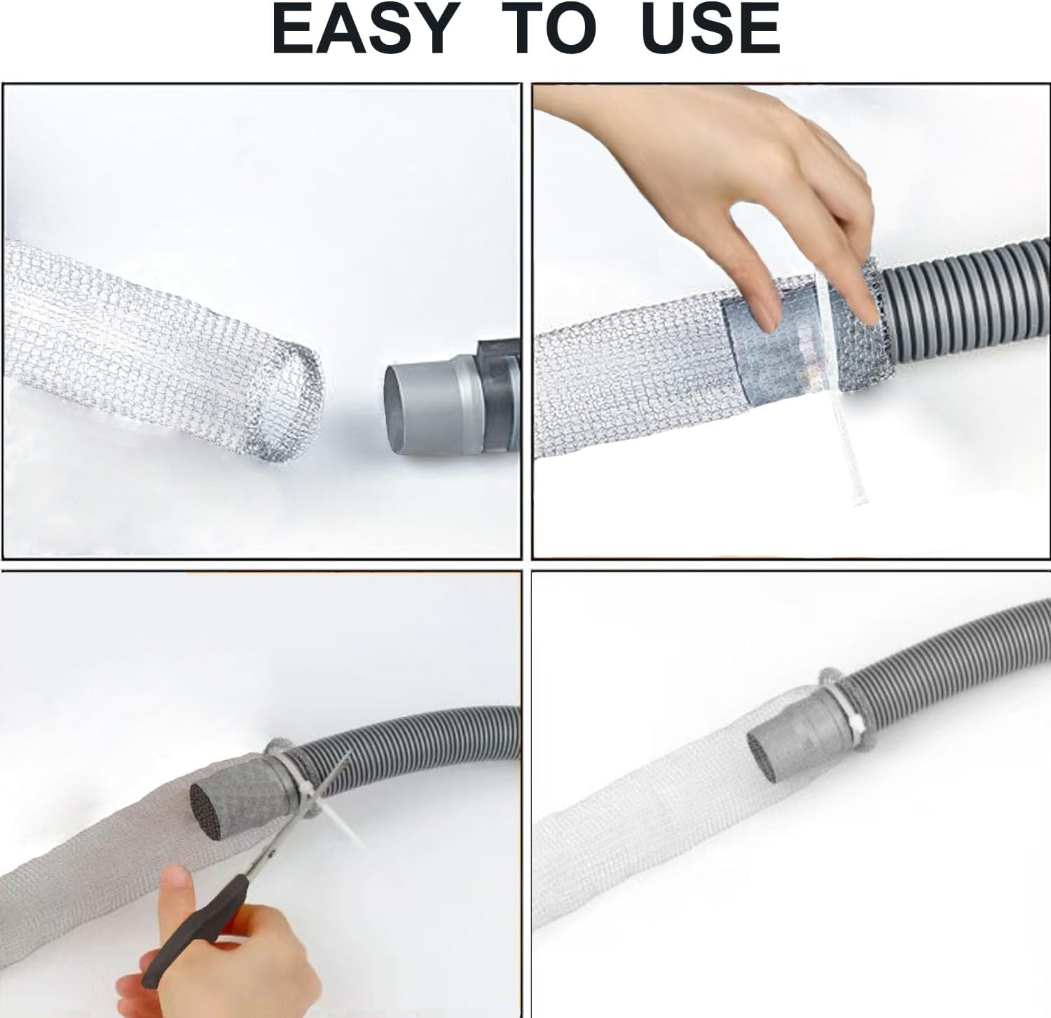 24 Pcs Lint Traps,Washing Machine Lint Snare Traps, Laundry Mesh Washer Hose Filter with 24 Pcs Cable Ties image number 2