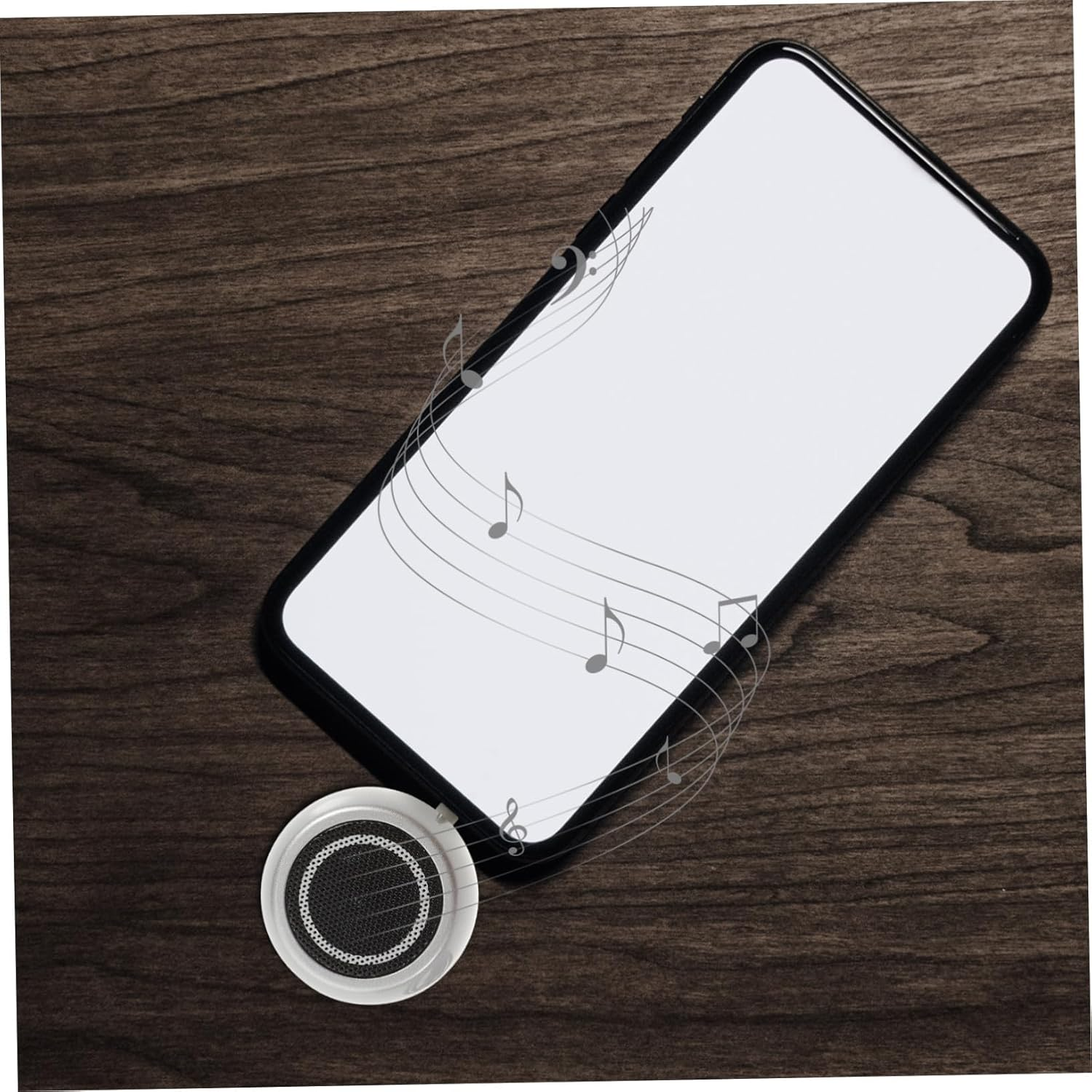 Portable Plug-In Mini Speaker with Aux Input and USB Rechargeable Battery, Silver Desktop External Loudspeaker for Phone and Laptop Use, Compact Bass Amplifier Suitable for Home image number 3