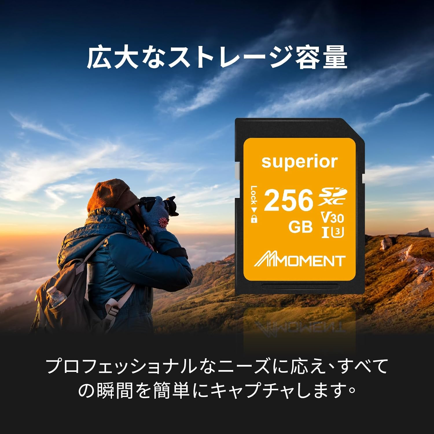 MMOMENT SD Card, 256 GB Memory Card, Supports 4K Videos, Digital Cameras/Slr/V30/Class 10/UHS-I/U3 (Up to 95 Mb/S Read) image number 2