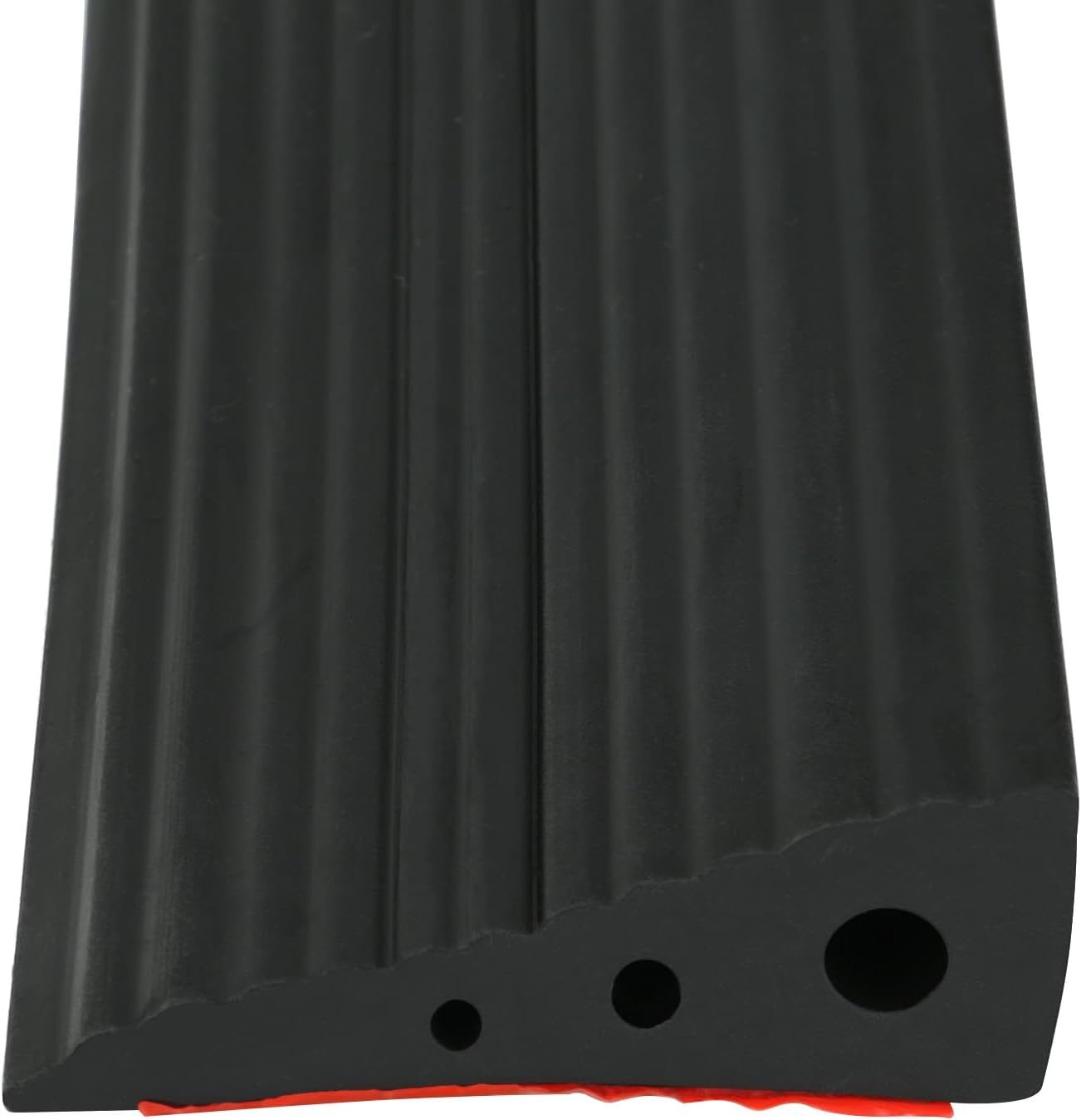 Indoor Threshold Ramp, 2/2.5Cm Height Silicone anti Slip Wheelchair Ramp, Self Adhesive Door Threshold Ramp Strip for Sweeper, Bathroom (65 X 25Mm, Black) image number 6