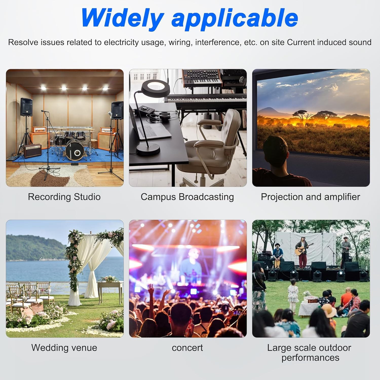 XMSJSIY RCA Noise Filter for Car Audio Ground Loop Isolator 2 Channel Hum Eliminator PRO AV Hifi Stereo Audio Isolator Filter with RCA Cable Audio Signal Noise Reducer for Home Stereo System image number 2