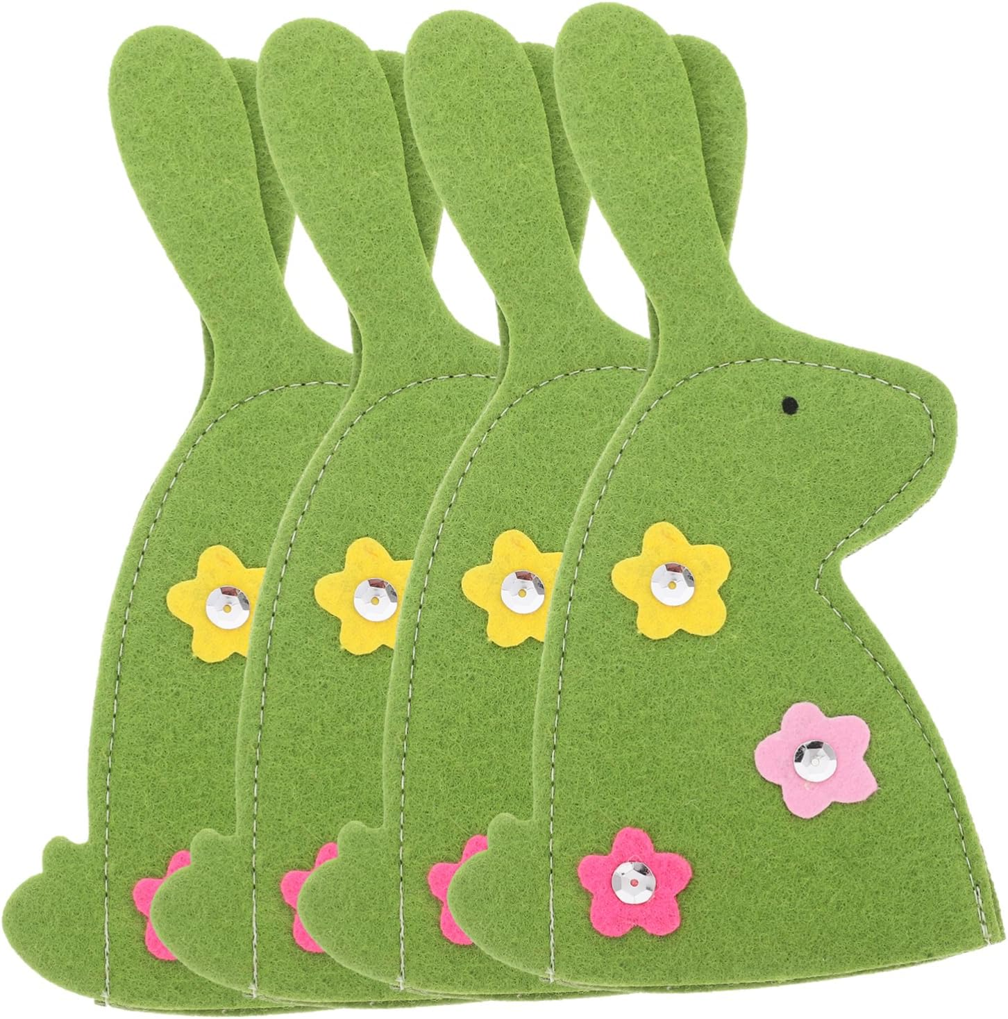 UTHCLO Cute Easter Sleeves Nonwoven Fabric Easter Covers Shape Holders Festive Decor for Easter