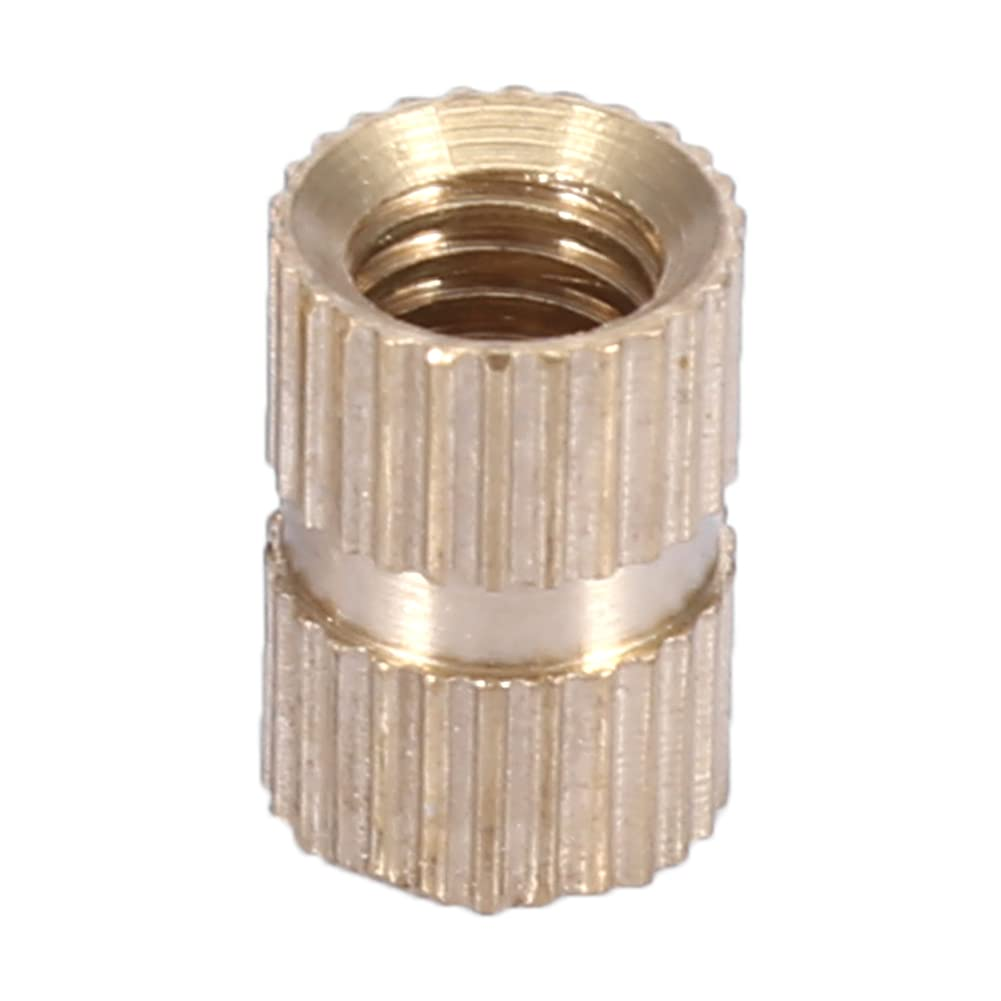 Brass Cylinder KNURLED round Insert Embedded Nuts for Various Projects (M6*12L*8.3MM) image number 5