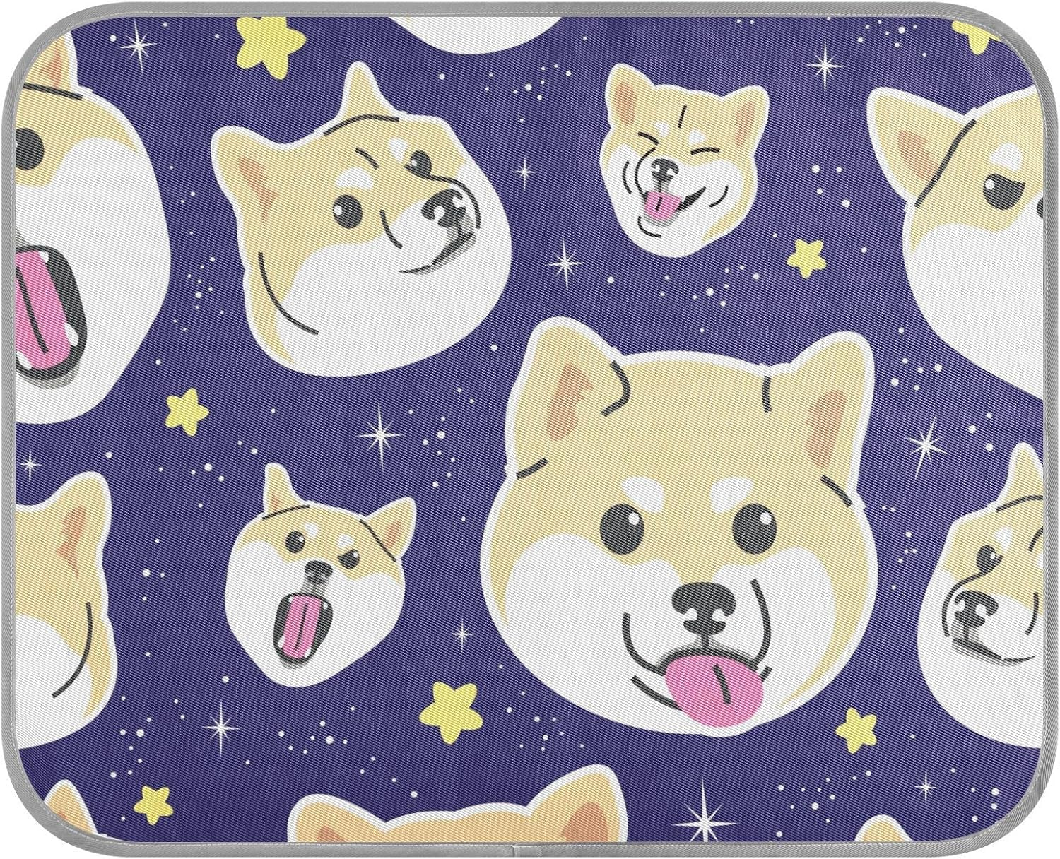 AIXIWAWA Shiba Inu Space Pet Cooling Mat for Cats Dogs Print, Summer Self Cooling and Sleeping Pad Small Size Non Toxic image number 3